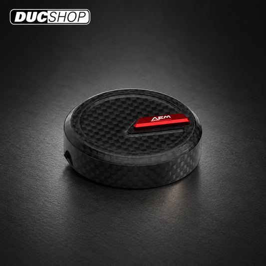 AEM FACTORY - Carbon Fiber Cap Upgrade for AEM Reservoirs (Titanium and Aluminum!) | Reservoirs | DucShop