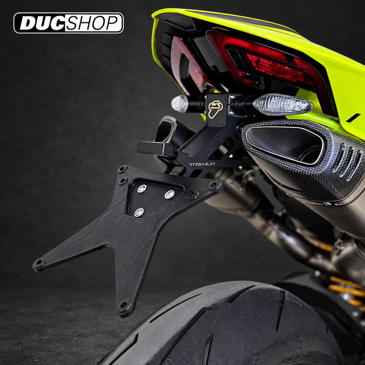 Termignoni Titanium Fender Eliminator for DELTA Full Exhaust for Ducati Panigale / Streetfighter V4 (2025+) — representative product view; check selected option and kit contents | ducshop.com
