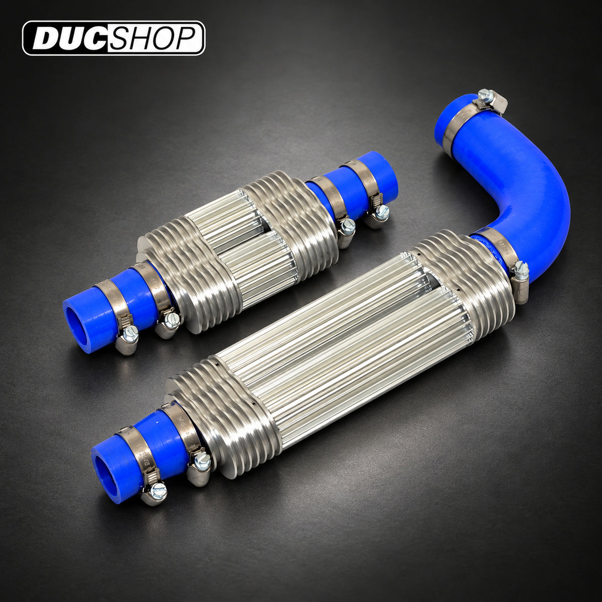 DBK Special Parts (Ducabike) Performance Technology In-Line Radiator Coolers for the Ducati Panigale 1299 / 1199 / 959 / 899 / V2 models | Auxiliary Cooling Kits | DucShop