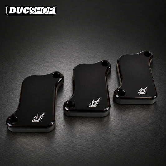 Driven Racing DSBLOCK-22 kit showing three black block-off plates | Emissions Removal | ducshop.com