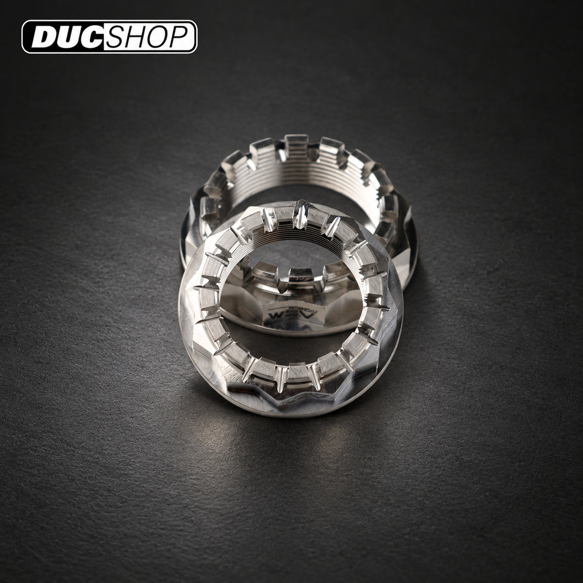 AEM Factory Small Titanium Rear Axle Nuts — Ducati — representative product view; check selected option and contents | Axles & Axle Nuts | ducshop.com