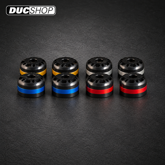 AEM FACTORY - 'DRILL' DUAL COLOR BAR ENDS UNIVERSAL | Bar End Protection | ducshop.com