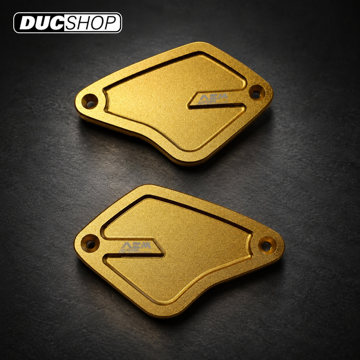 AEM FACTORY - Ducati Diavel 1260 Lamborghini Limited Edition Billet Front Brake and Clutch Reservoir Caps - DucShop