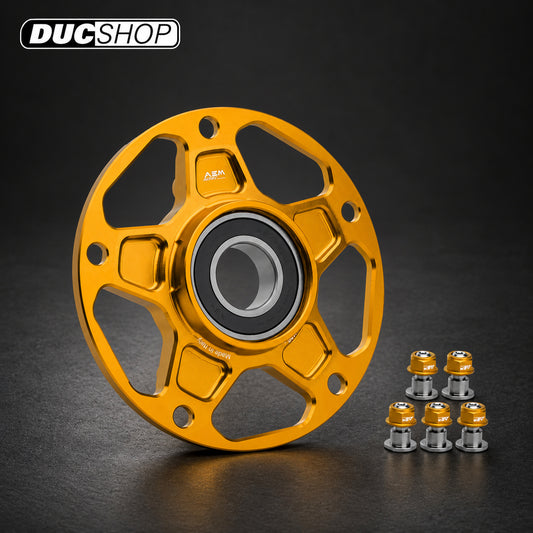 AEM Factory Aluminum Quick-Change Carrier for Ducati Panigale / Streetfighter V4 (2025+) — OE Wheels | Dual Sided Swingarm Rear Sprockets | ducshop.com
