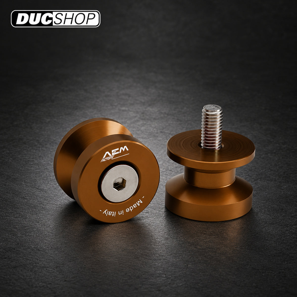AEM Factory M8 Swingarm Spools | Swingarm Spools | ducshop.com