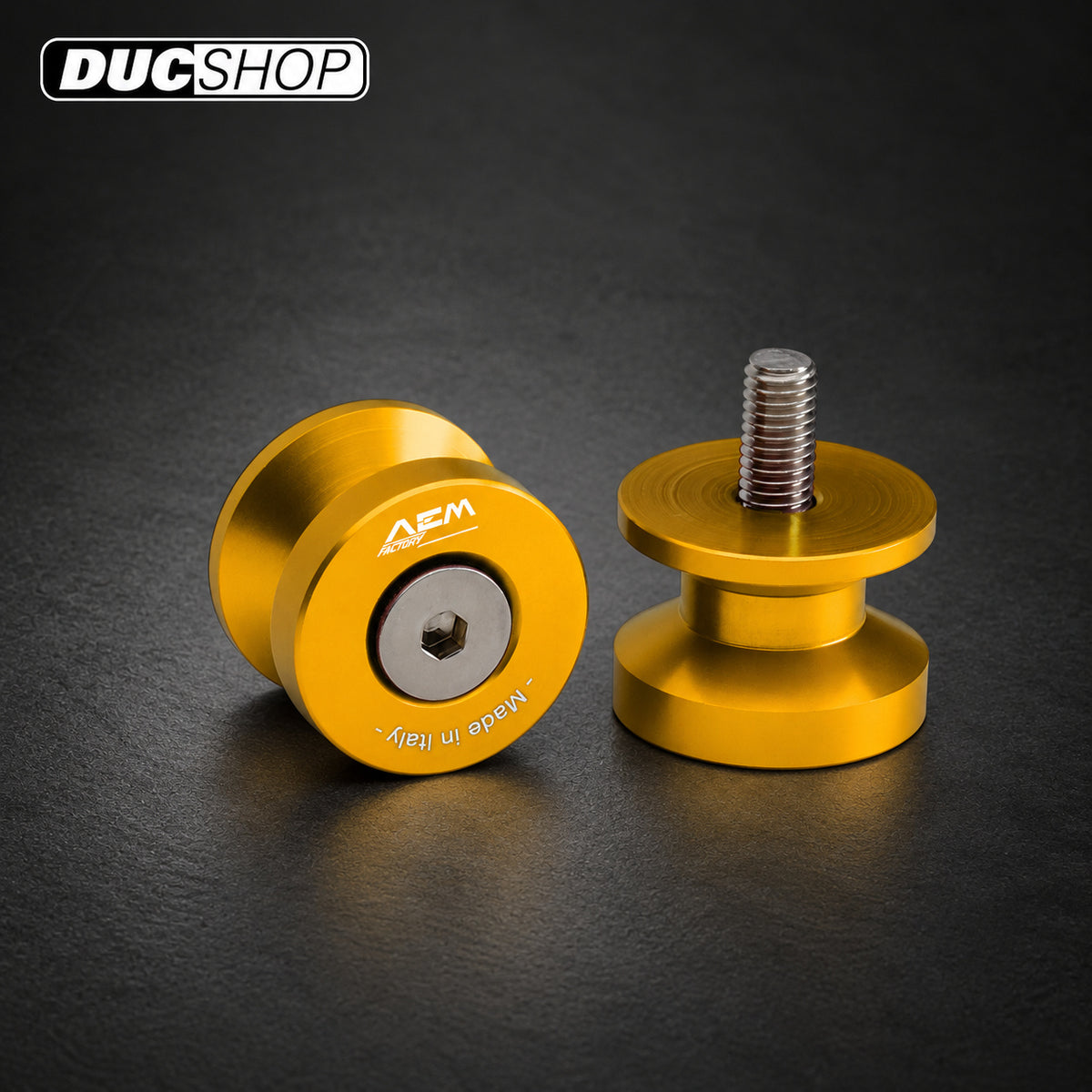 AEM Factory M8 Swingarm Spools | Swingarm Spools | ducshop.com