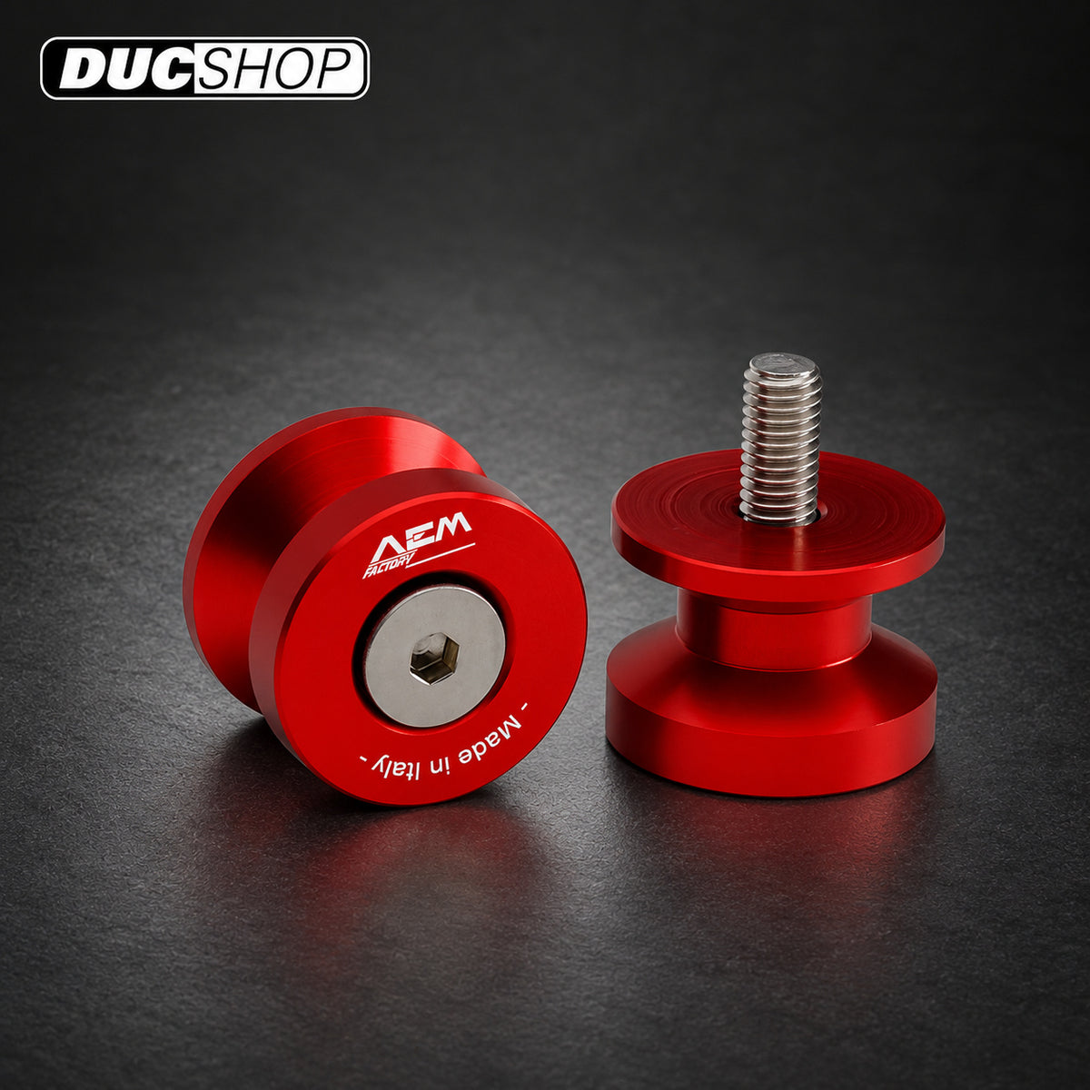 AEM Factory M8 Swingarm Spools | Swingarm Spools | ducshop.com