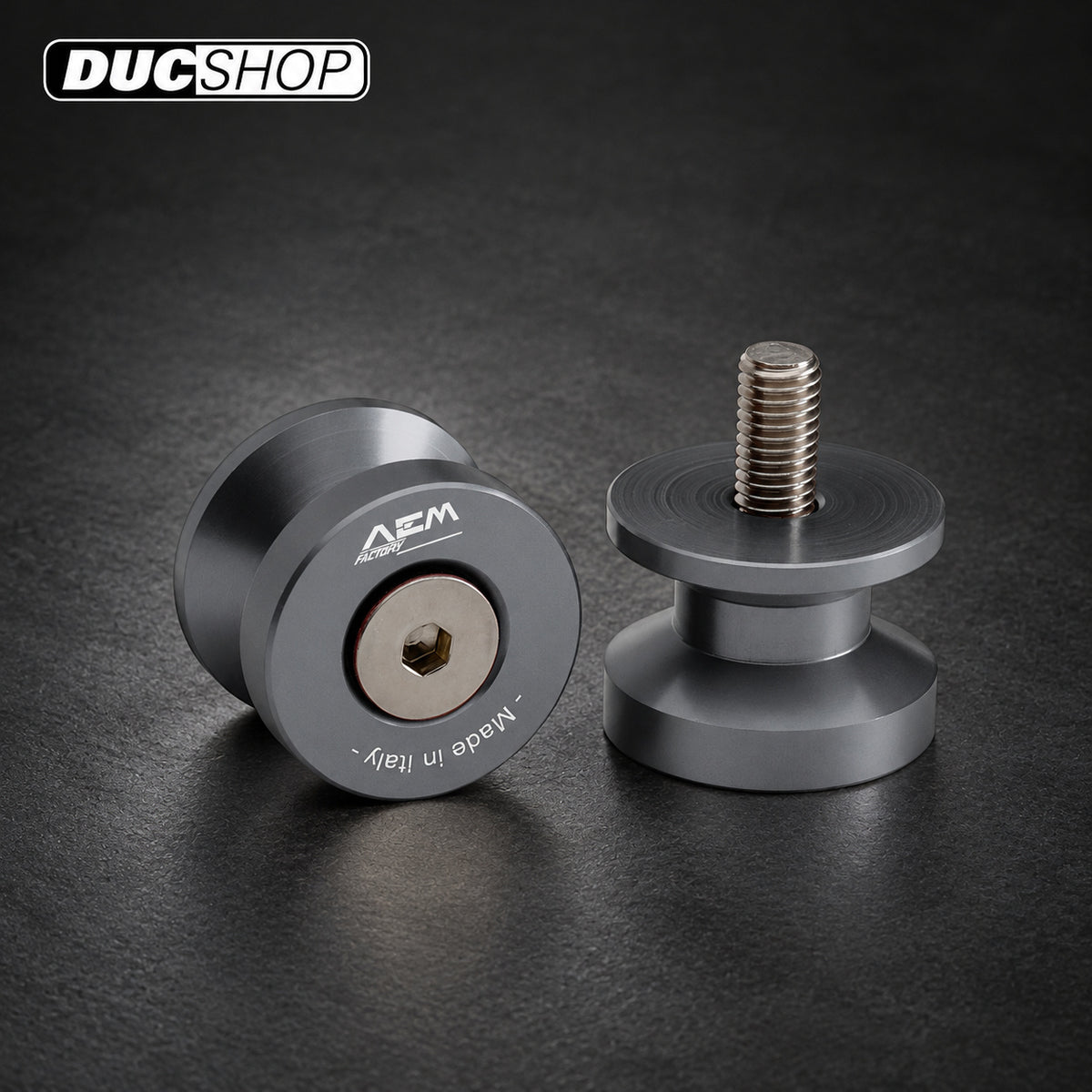 AEM Factory M8 Swingarm Spools | Swingarm Spools | ducshop.com