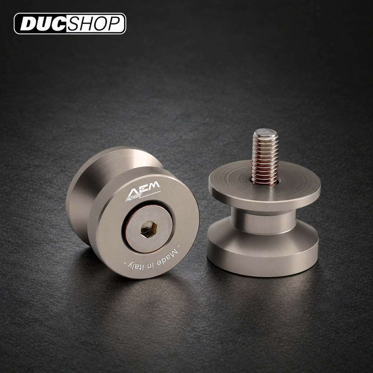 AEM Factory M8 Swingarm Spools | Swingarm Spools | ducshop.com