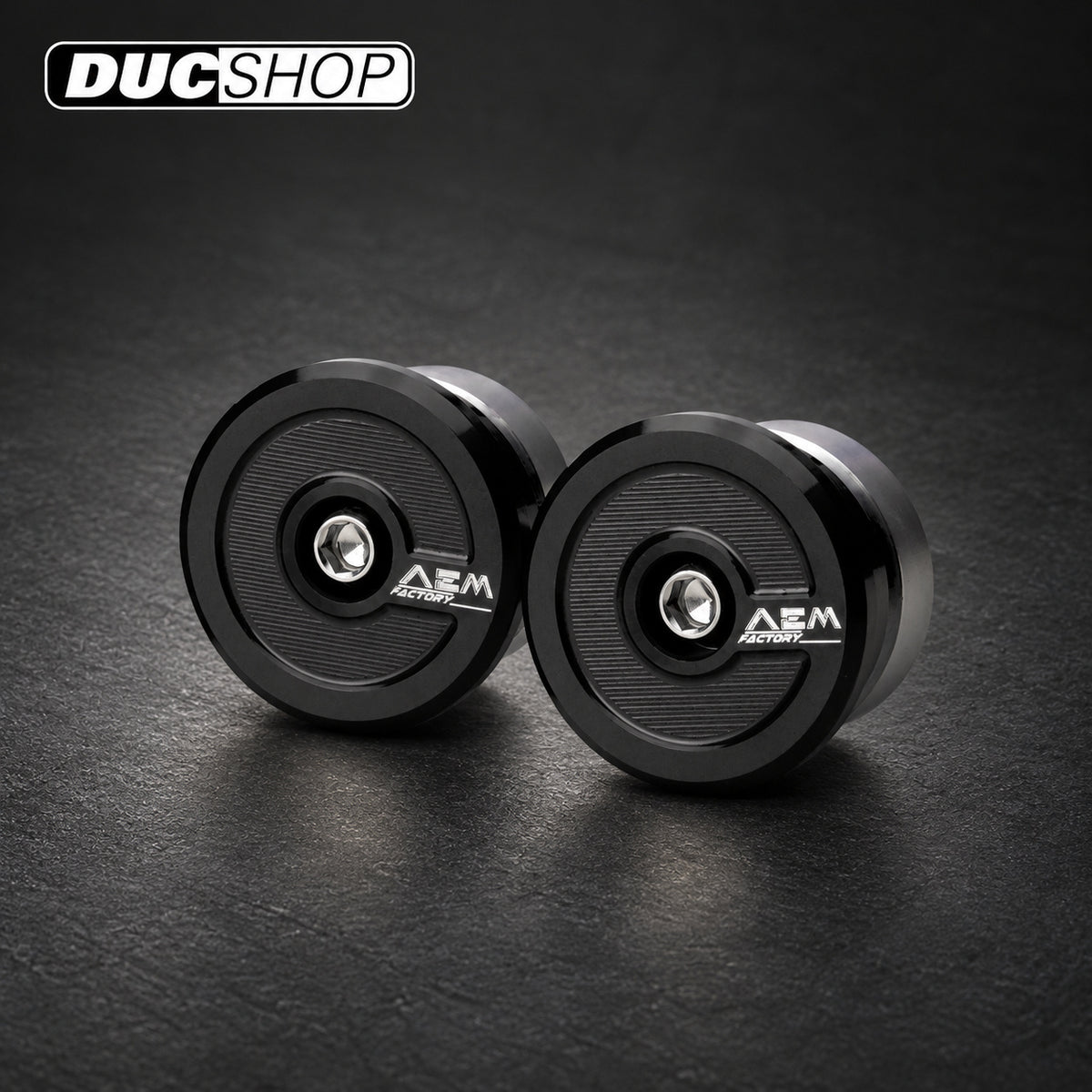 AEM Factory Billet Frame Plug kit for the Diavel V4 | Swingarm Spools | ducshop.com