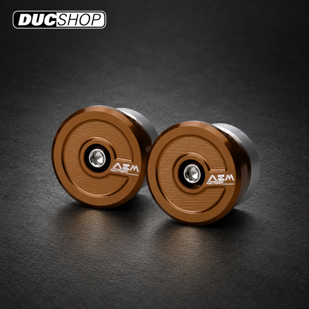 AEM Factory Billet Frame Plug kit for the Diavel V4 | Swingarm Spools | ducshop.com
