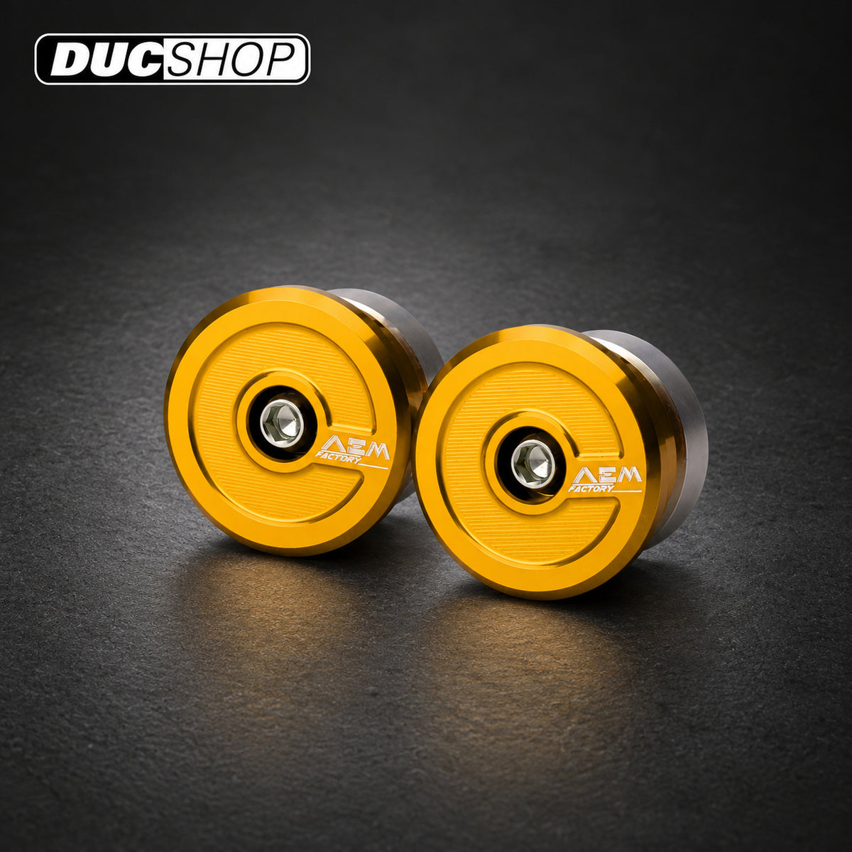AEM Factory Billet Frame Plug kit for the Diavel V4 | Swingarm Spools | ducshop.com