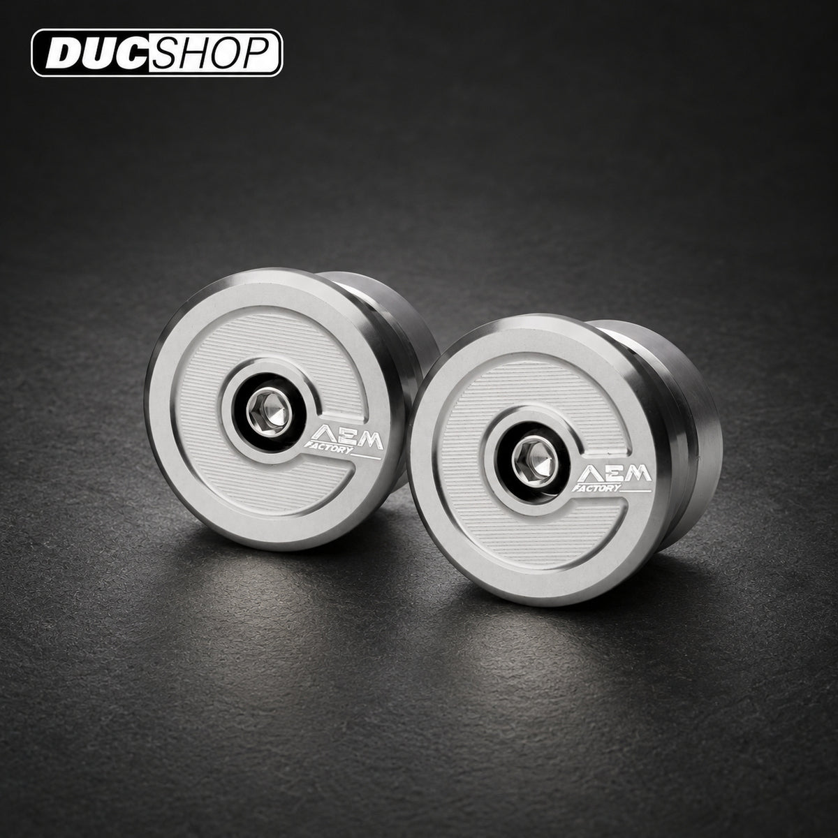 AEM Factory Billet Frame Plug kit for the Diavel V4 | Swingarm Spools | ducshop.com