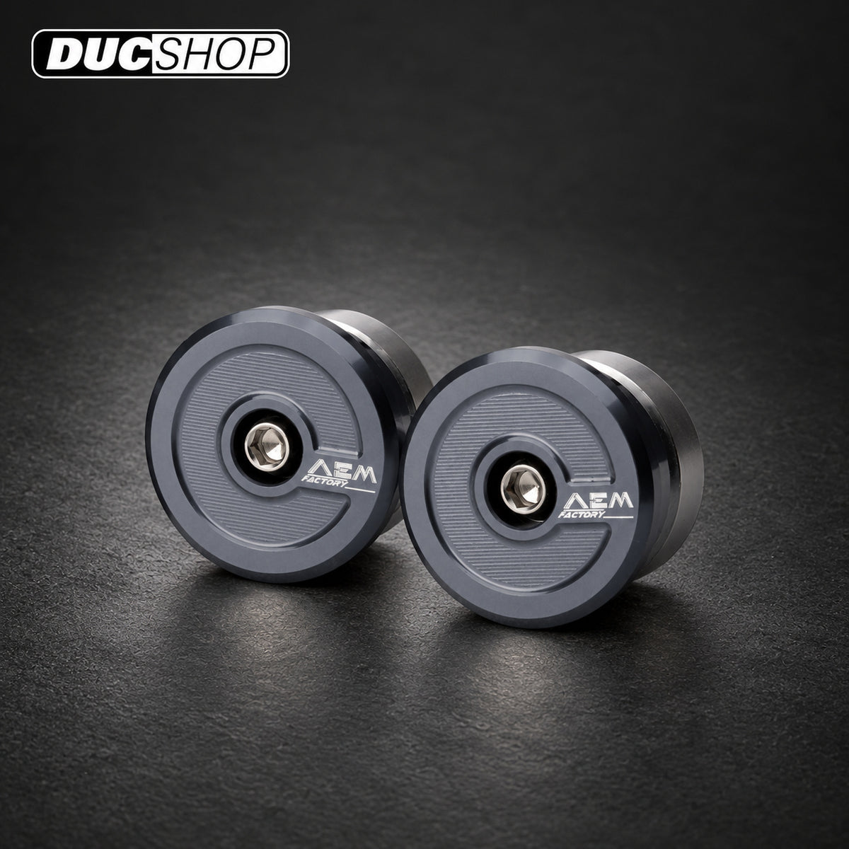 AEM Factory Billet Frame Plug kit for the Diavel V4 | Swingarm Spools | ducshop.com
