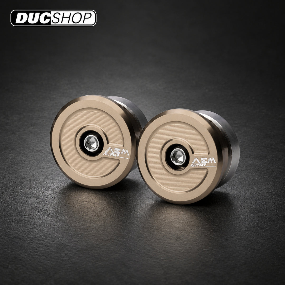 AEM Factory Billet Frame Plug kit for the Diavel V4 | Swingarm Spools | ducshop.com