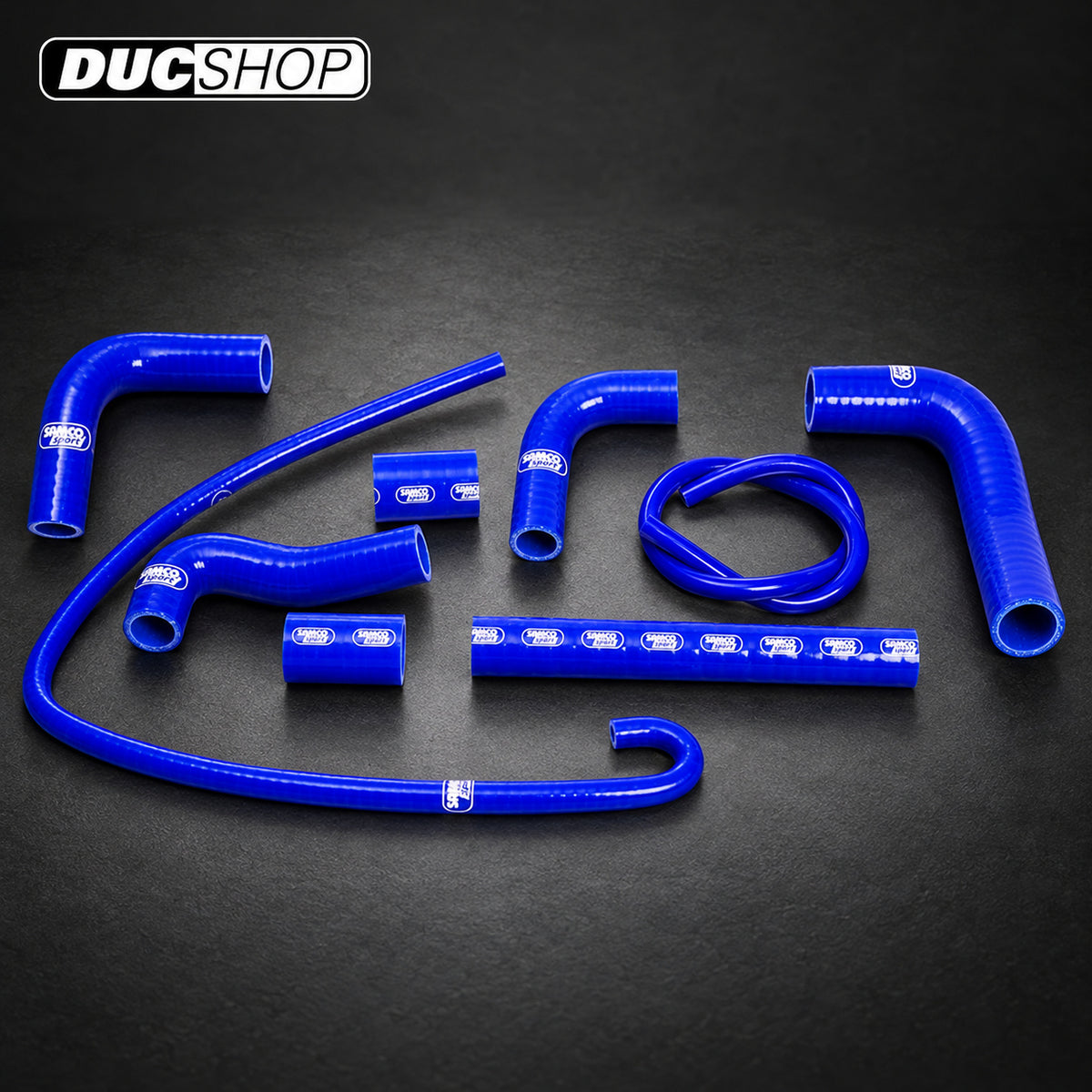 SamcoSport 9 Piece Silicone Coolant Hose Set For Ducati Monster S4RS / S4RT (2006-09) | Hose Kits | ducshop.com