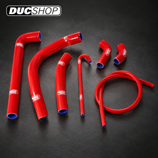 SamcoSport 7 Piece Silicone Coolant Hose Set For Ducati 899, 959, 1199, 1299, V2 Panigale & Superleggera (12-24) | Hose Kits | ducshop.com