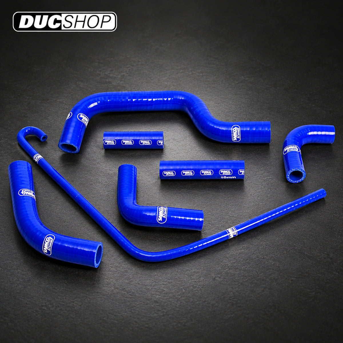 SamcoSport 7 Piece Silicone Coolant Hose Set For Ducati Monster S4 / S4R (2001-06) | Hose Kits | ducshop.com