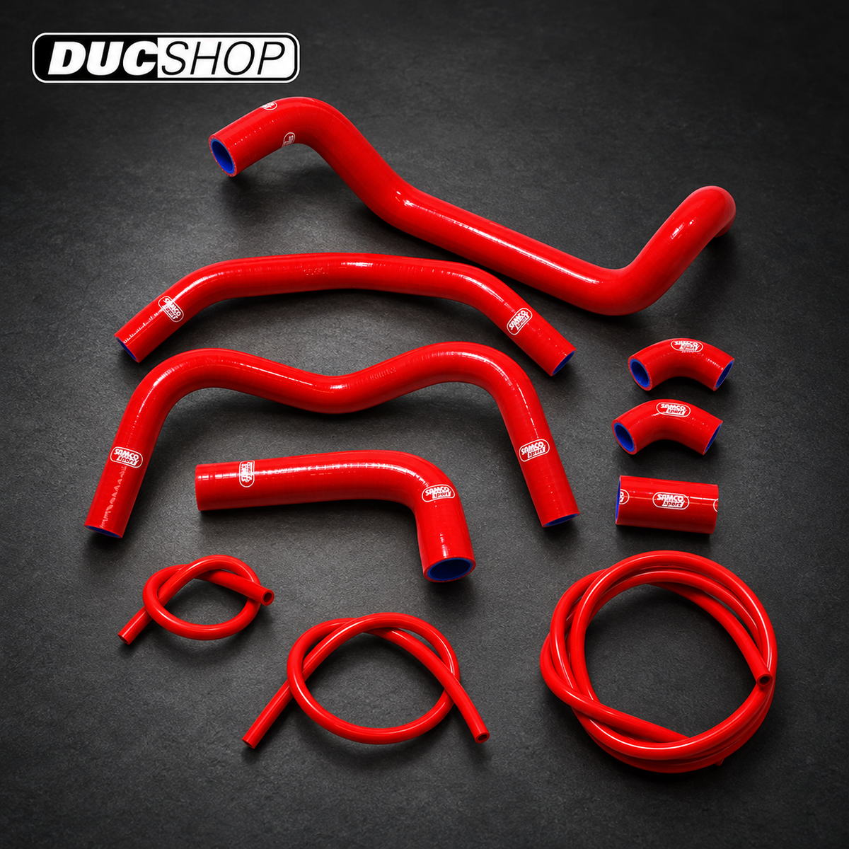 SamcoSport 10 Piece Silicone Coolant Hose Set For Ducati Multistrada V4 | Hose Kits | ducshop.com
