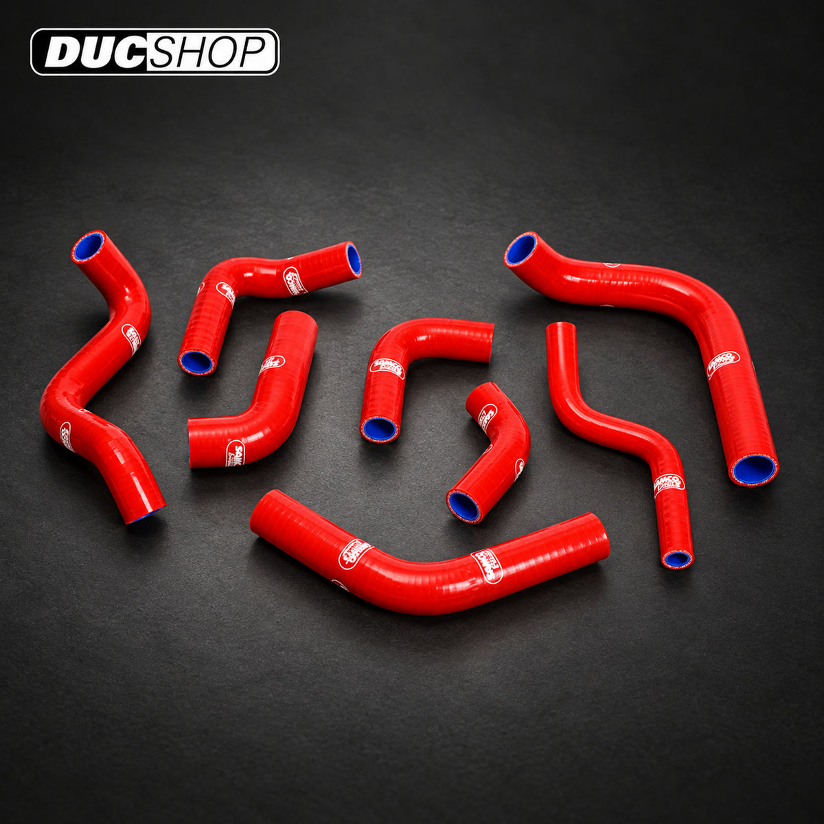 SamcoSport 8 Piece Silicone Coolant Hose Set For Ducati 998S (2002-03) | Hose Kits | ducshop.com