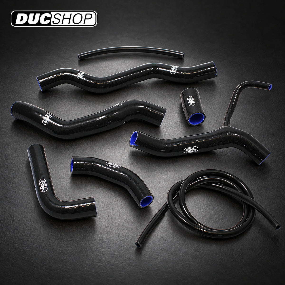 SamcoSport 8 Piece Silicone Coolant Hose Set For Ducati Multistrada V2 (22-24) | Hose Kits | ducshop.com