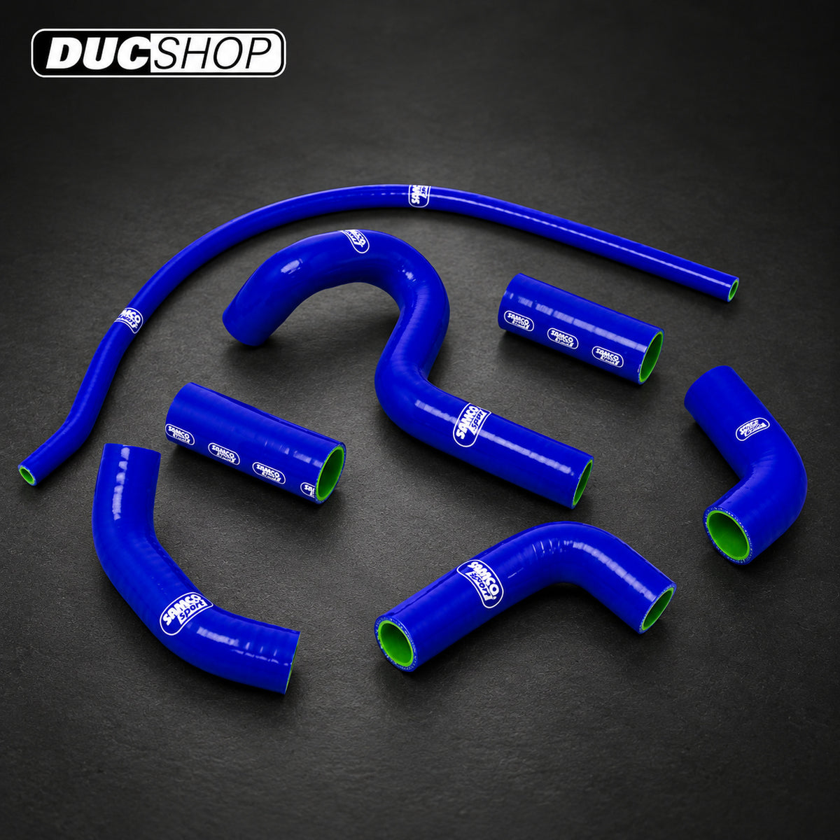 SamcoSport 7 Piece Silicone Coolant Hose Set For Ducati 749 / 999 | Hose Kits | ducshop.com