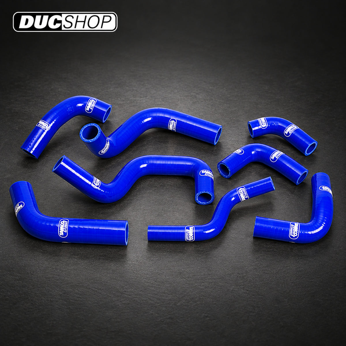 SamcoSport 8 Piece Silicone Coolant Hose Set For Ducati 748R (2000-02) | Hose Kits | ducshop.com
