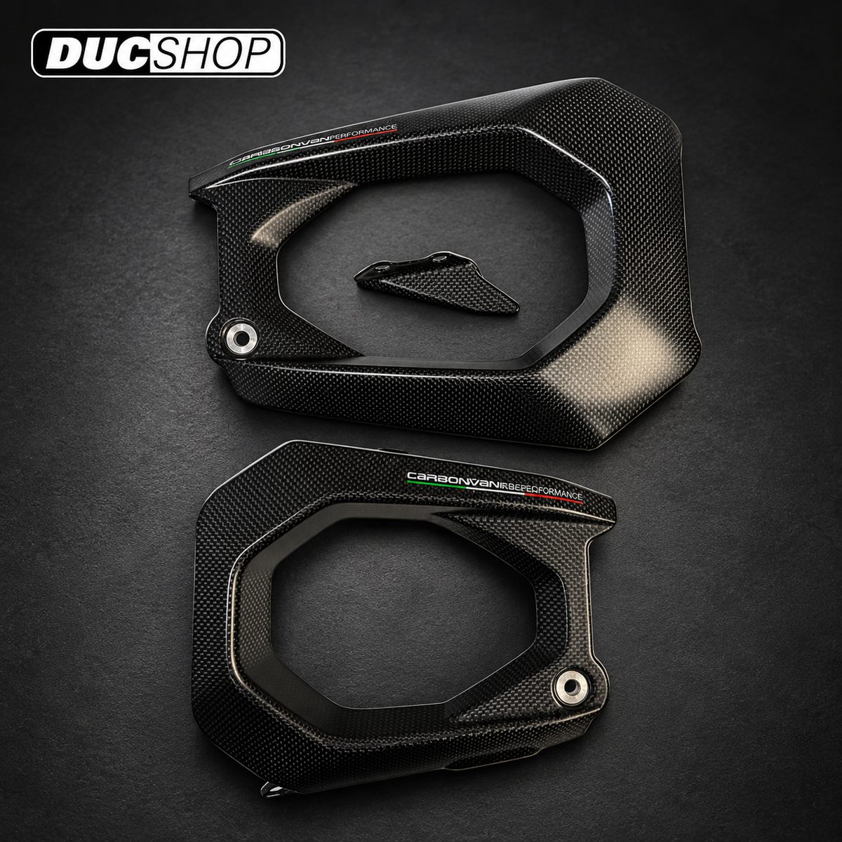 Carbonvani Carbon Fiber 3 Piece Swing Arm Guard Kit for Ducati Panigale / Streetfighter V4 (2025+) | Miscellaneous Crash Protection | ducshop.com