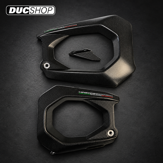 Carbonvani Carbon Fiber 3 Piece Swing Arm Guard Kit for Ducati Panigale / Streetfighter V4 (2025+) | Miscellaneous Crash Protection | ducshop.com