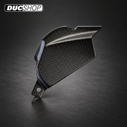 Carbonvani Carbon Fiber Front Sprocket Cover for Ducati Panigale V4 (2025+) — representative product design; finishes may vary | ducshop.com
