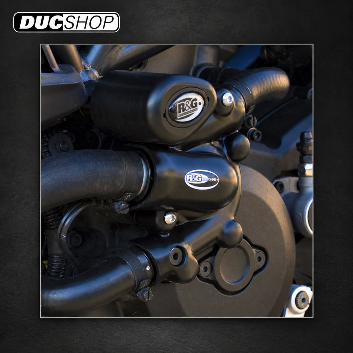 R&G Racing Left Side Water Pump Engine Case Cover For Ducati Diavel '11-'16 Monster 821 '14-'16 & Monster 1200 '14-'16 | Water Pump Covers | ducshop.com