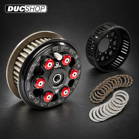 CNC Racing PRAMAC RACING LIMITED EDITION Master Tech 6 Spring Slipper Clutch with 48 or 12 Tooth Basket and Sintered Friction Plates for Dry Clutch Ducati | Dry Slipper Clutches | ducshop.com