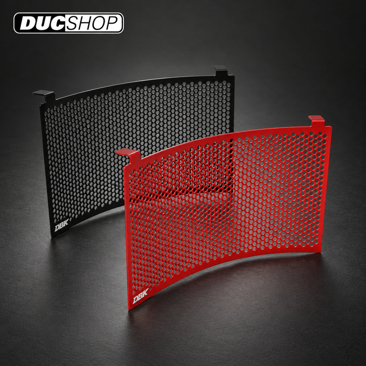 DBK Special Parts (Ducabike) Aluminum Radiator Guard for the Ducati Supersport /S, Hypermotard 950 /SP (19-24 only), Diavel 1260, & Monster 1200 / 821 | Radiator & Oil Cooler Guards | ducshop.com