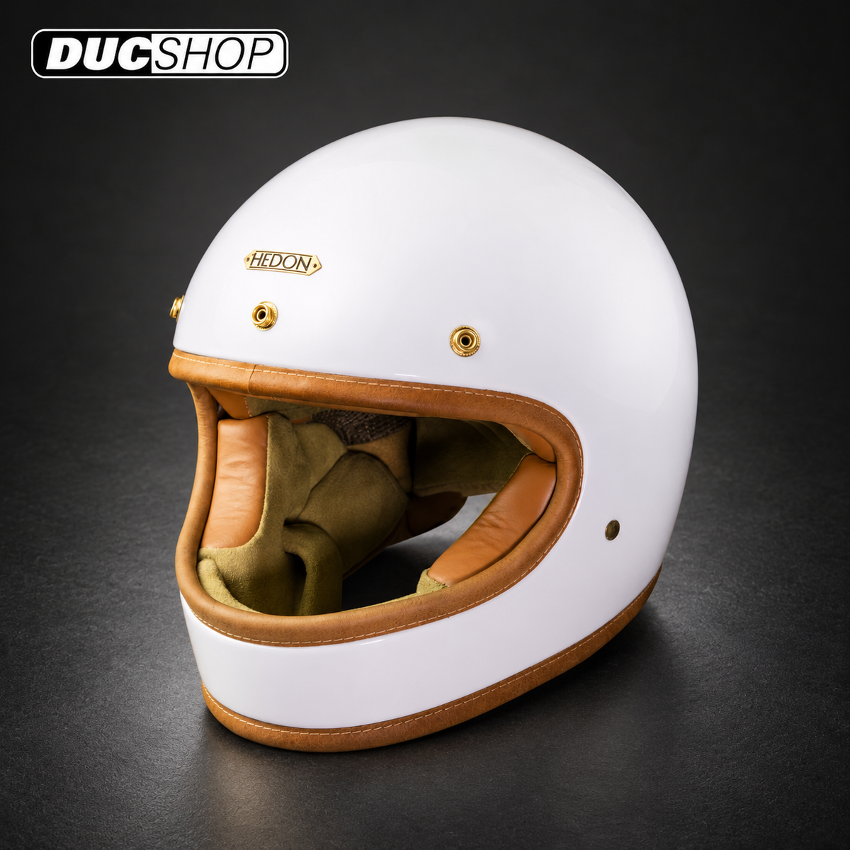 Hedon Heroine Classic Knight White Helmet | Street Helmets | DucShop
