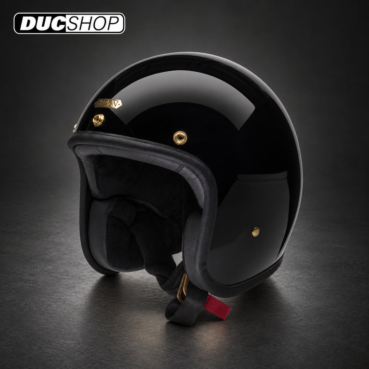 Hedon Hedonist Signature Black Open Face Helmet | Street Helmets | DucShop