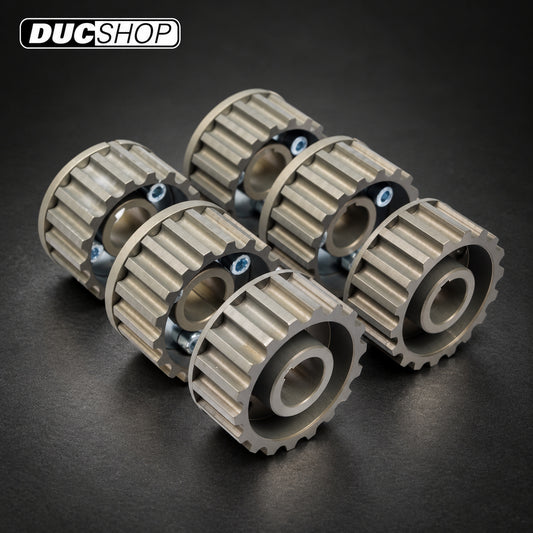 KBike Adjustable Camshaft Pulley Kit — Ducati Testastretta — representative pulley components; see listing for full kit contents | Lightweight Flywheels | ducshop.com