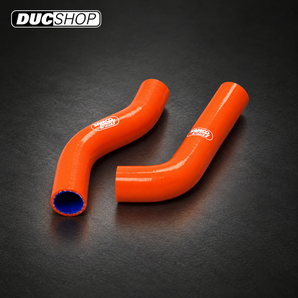 SamcoSport 2 Piece Full Silicone Coolant Hose Set For KTM 690 Duke / Duke R (2008+) & 690 Supermoto / Supermoto R (2007-10) | Hose Kits | ducshop.com