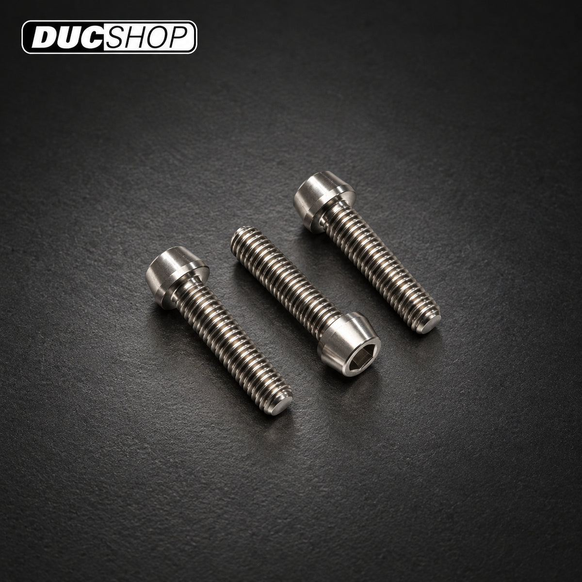 CNC Racing Titanium Upper Triple Clamp Bolts for the Ducati Panigale (all), 1198/1098/848, and Scrambler (All) — representative product view; see selected option and kit contents | Motorcycle Specific Fasteners | ducshop.com