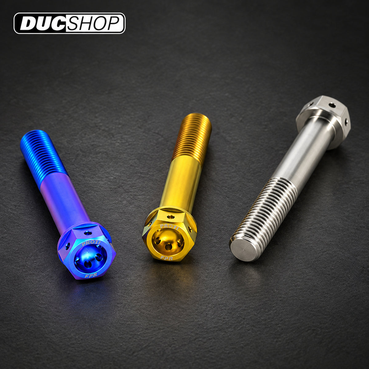 Proti M10 Front Caliper Bolt Kit for the Aprilia RS 660 '20-26, RSV 1000 / Factory / APRC '13-26 & etc. — representative product view; see selected option and kit contents | Motorcycle Specific Fasteners | ducshop.com