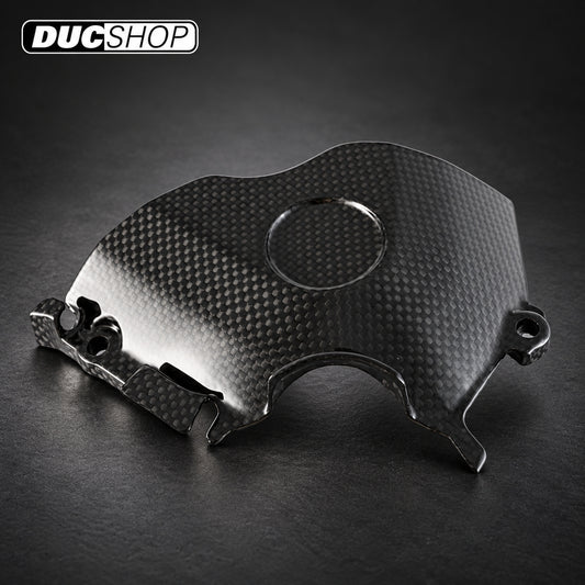 Motocorse Carbon Fiber Front Sprocket Cover for Multistrada 1200 (15-17) — representative product design; finishes may vary | ducshop.com