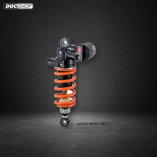 Matris M46R Monoshock for the Ducati 1098 & 1098S (2007-2008) and 1198 (2009-2011) | With Hydraulic Preload | Black | SKU MD106.20R-N | DucShop