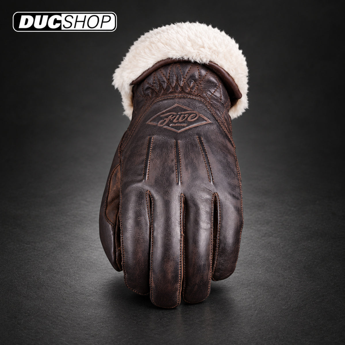 Five Gloves MONTANA Woman Gloves - Waxed Brown | Women's Gloves | DucShop