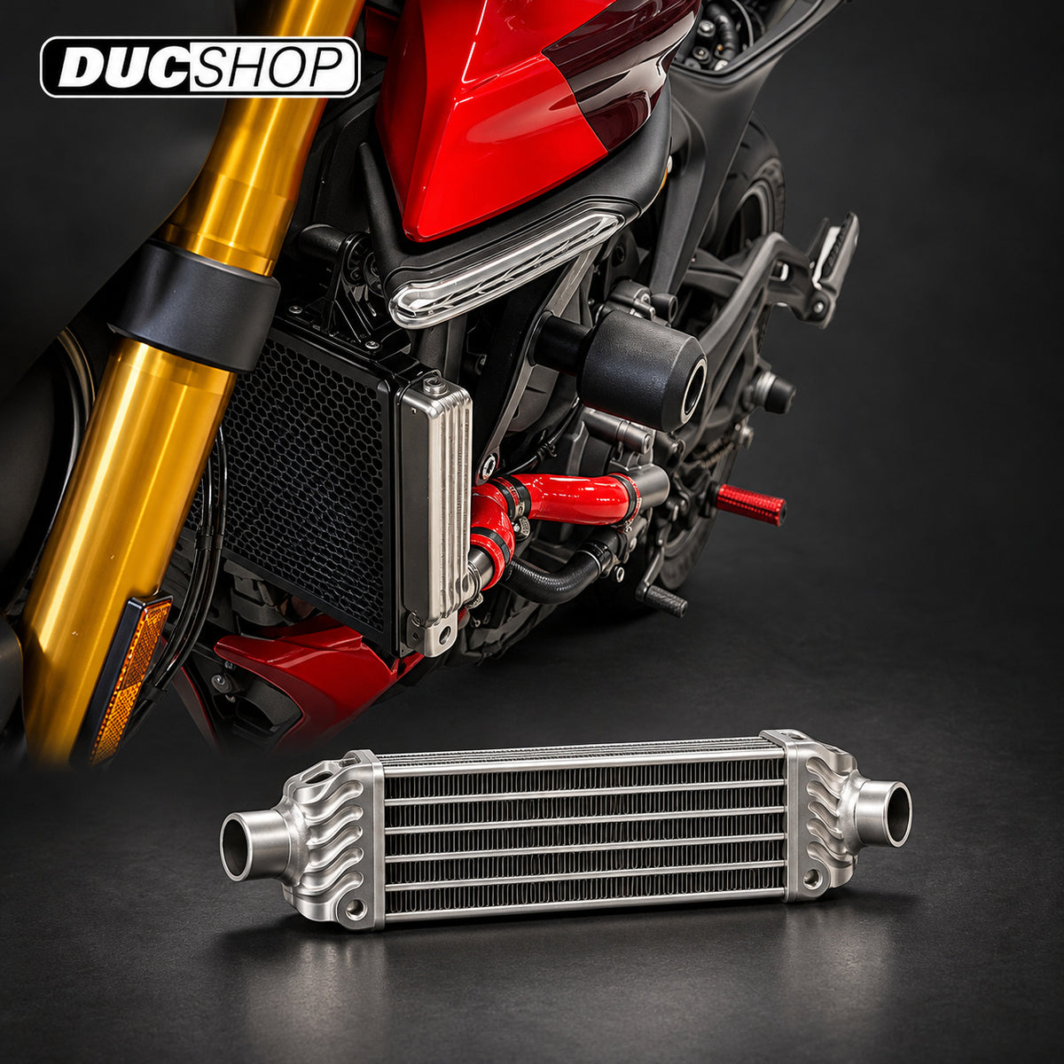 MonzaTech IEC Electronic Engine Temperature Cooling Kit for Ducati Monster 1200 | Auxiliary Cooling Kits | DucShop