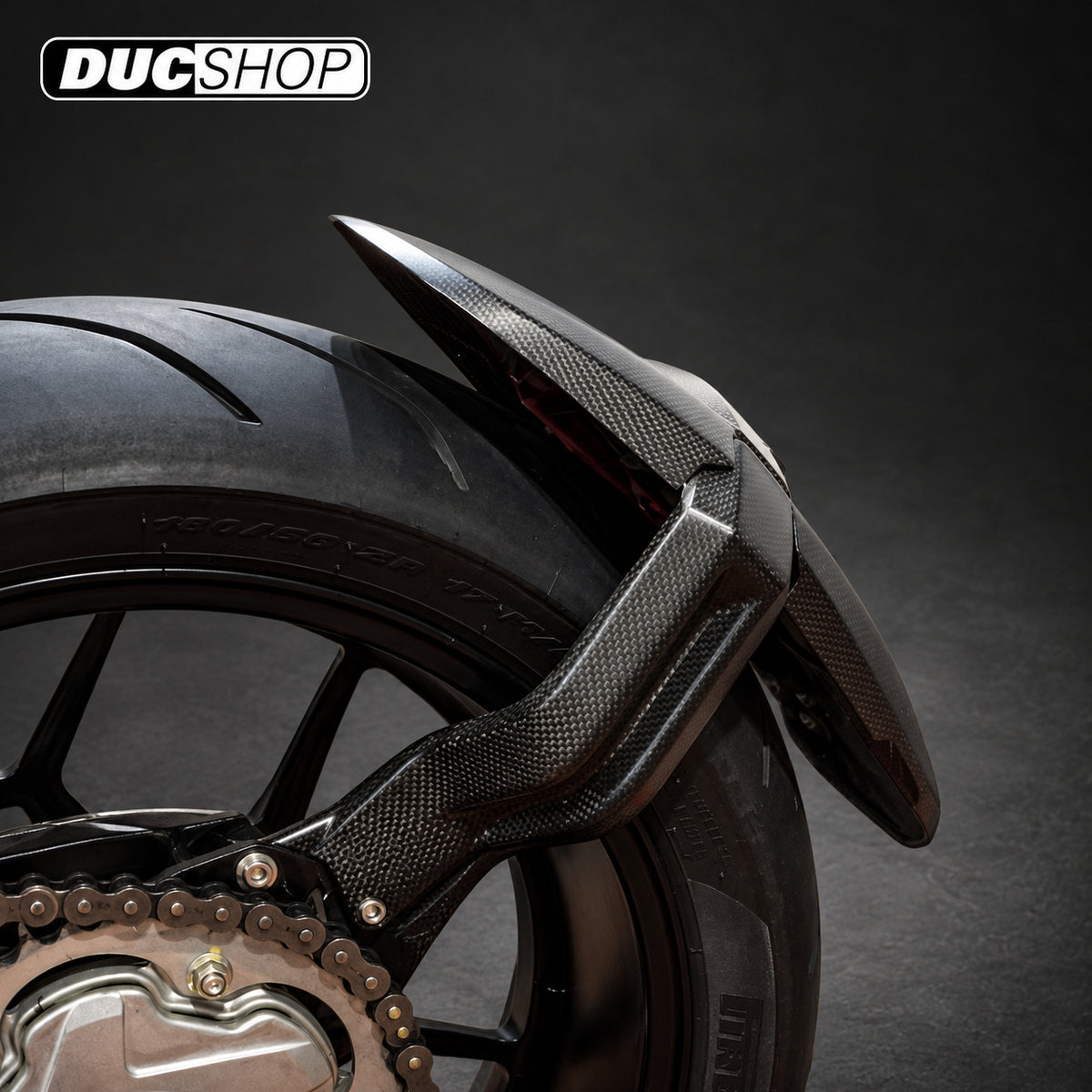 Carbonvani Carbon Plate Holder with Arm for MV Agusta Rivale — representative product view; check selected option and kit contents | ducshop.com