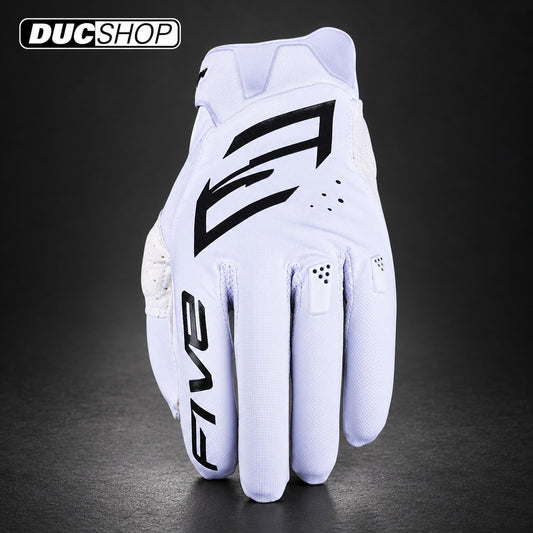 Five Gloves MXF1 EVO Off-Road Gloves | White | Off Road Gloves | DucShop