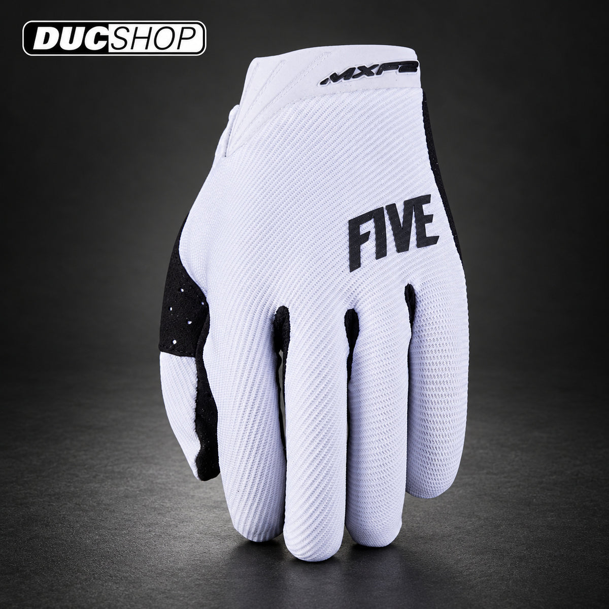 Five Gloves MXF2 EVO Off-Road Gloves | Mono Black / White | Off Road Gloves | DucShop