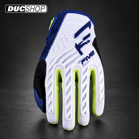 Five Gloves MXF3 EVO YOUTH Off-Road Gloves | Navy / White / Fluo Yellow | Off Road Gloves | DucShop