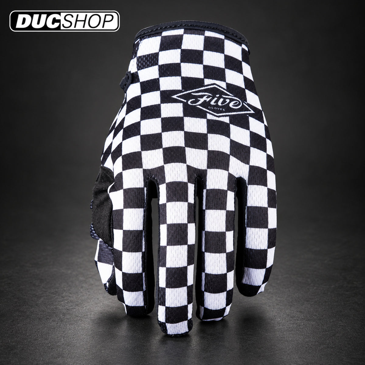 Five Gloves MXF4 Off-Road Gloves | Flat Track Black / White | Off Road Gloves | DucShop