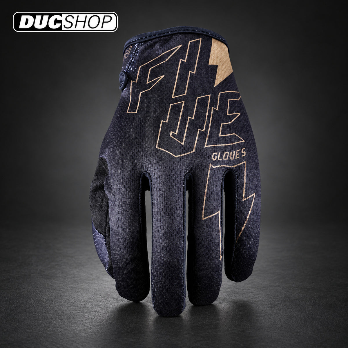 Five Gloves MXF4 Off-Road Gloves | Thunderbolt Black / Gold | Off Road Gloves | DucShop