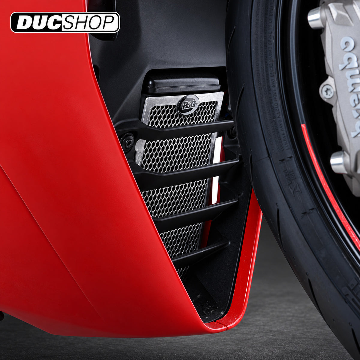 R&G Racing Oil Cooler Guard for Ducati Supersport (S) '17-'20, Supersport 950 (S) '21-'22 | Radiator & Oil Cooler Guards | ducshop.com